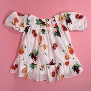 Urban Outfitters Fruit Print Dress 100% Cotton